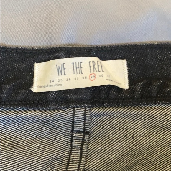 Free People black denim mini skirt sz 29 - Picture 7 of 8